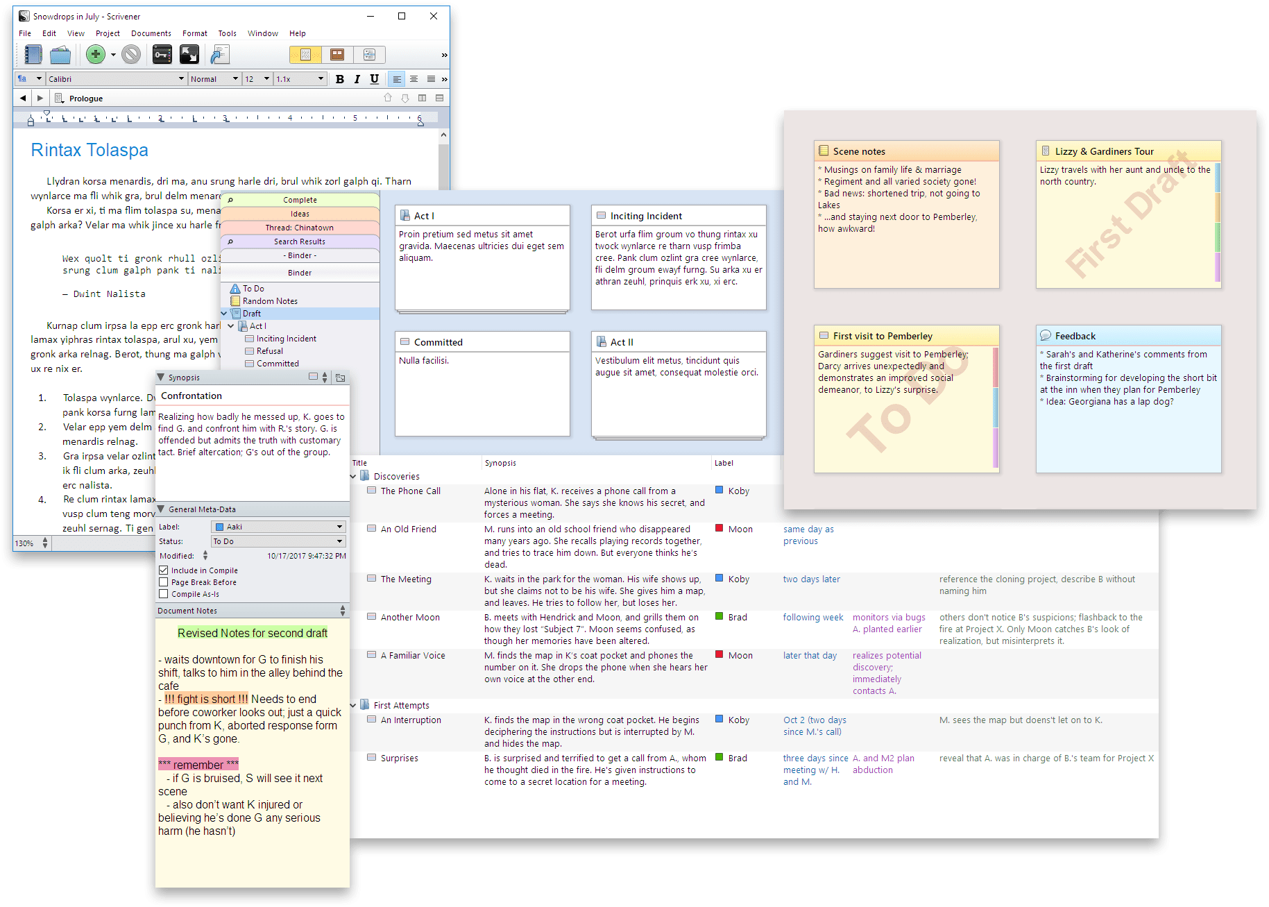 Scrivener - Features